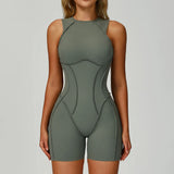 Seamless Backless Yoga Jumpsuit - One-Piece Athletic Romper for Women