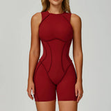 Seamless Backless Yoga Jumpsuit - One-Piece Athletic Romper for Women