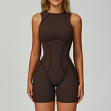 Seamless Backless Yoga Jumpsuit - One-Piece Athletic Romper for Women