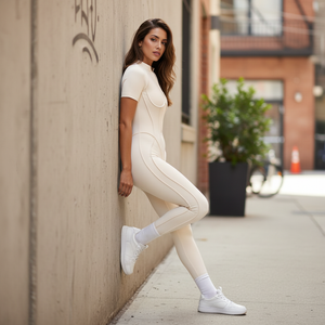 With Zipper Hollow Back Yoga Jumpsuit Sportswear Women Gym Clothes Running Fitness Yoga Backless Bodysuit