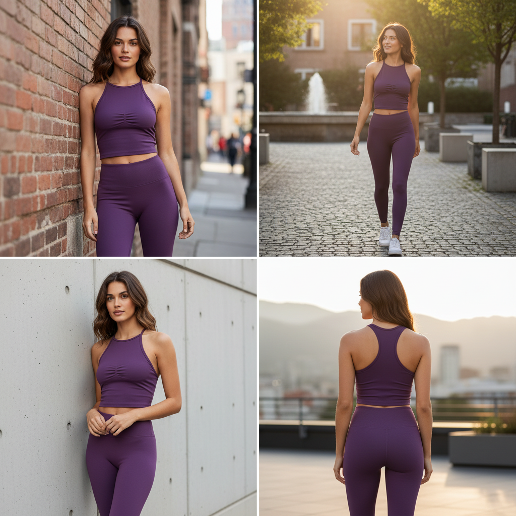 2 Piece Seamless Yoga Set Women Fitness Clothing Scrunch Bum Gym Leggings Padded Halter Tank Top Workout Outfits Sportswear