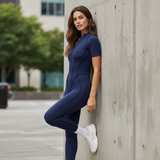 With Zipper Hollow Back Yoga Jumpsuit Sportswear Women Gym Clothes Running Fitness Yoga Backless Bodysuit